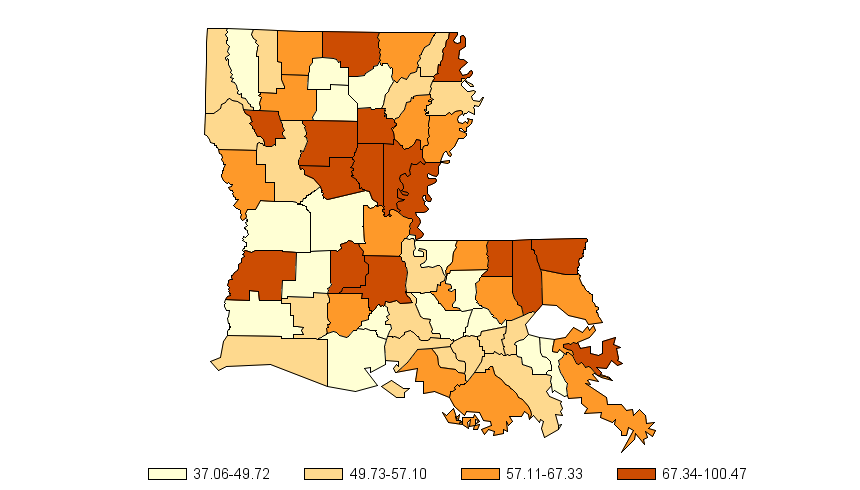 LA Unintentional Death Rate Map (2010)